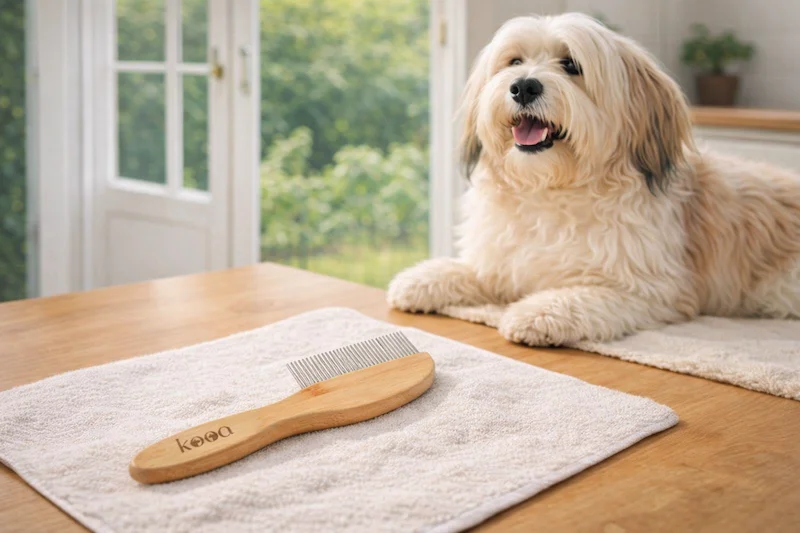 kooa Kamm aus Bambus mit rotierenden Zähnen